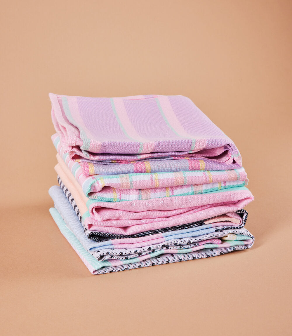 Viskestykke - rosa/blå/lilla